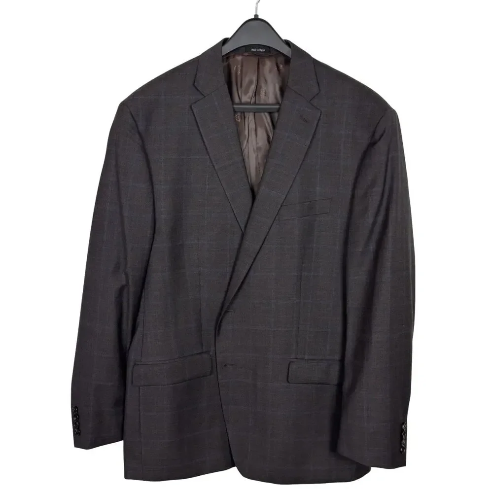 Lauren Ralph Lauren Brown Wool Blend Suit Blazer Jacket Men's 52L Two Button
